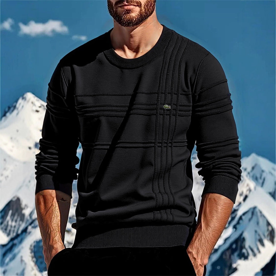 Herren stylischer Strickpullover mit einzigartigen Texturdetails EB