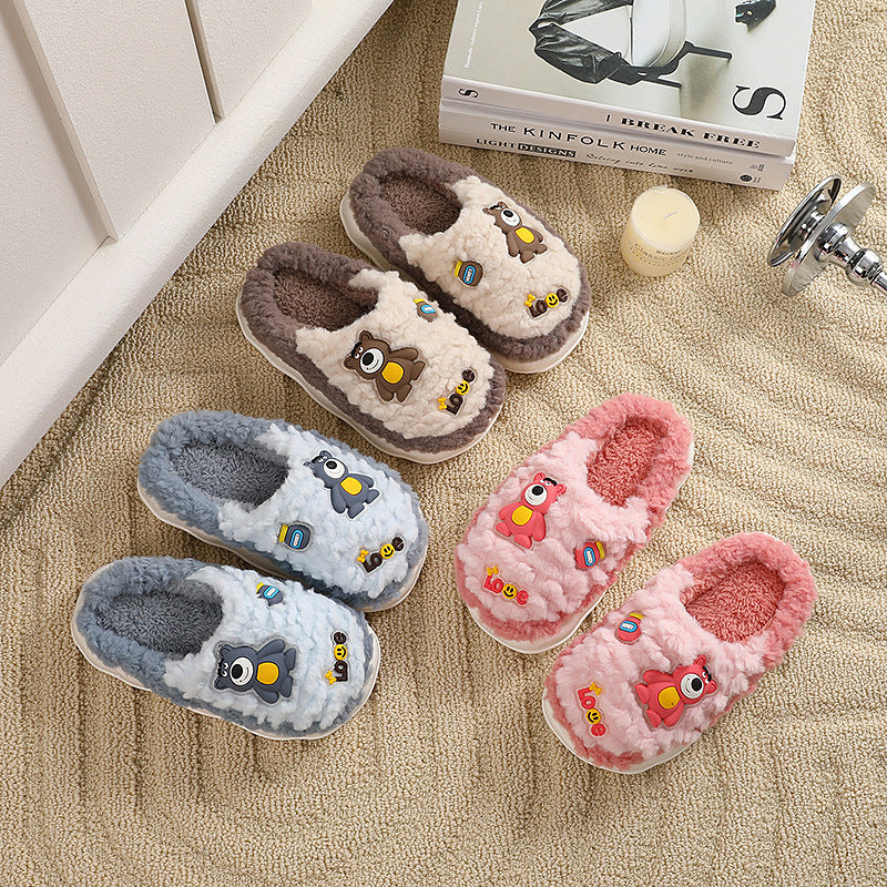 Damen Hausschuhe mit tierischem Motiv und flauschigem Futter EB