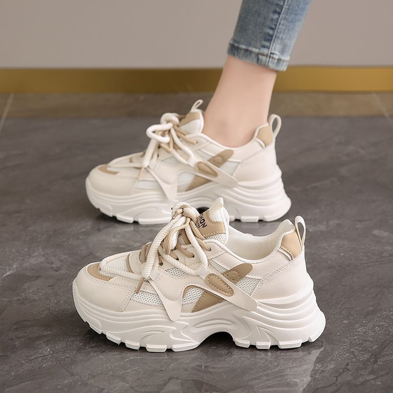 Damen Chunky Sneakers im sportlichen Design mit atmungsaktiven Mesh-Einsätzen EB