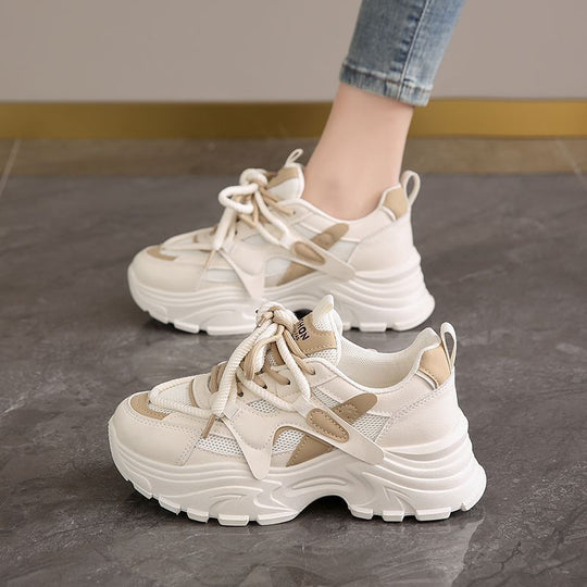 Damen Chunky Sneakers im sportlichen Design mit atmungsaktiven Mesh-Einsätzen EB
