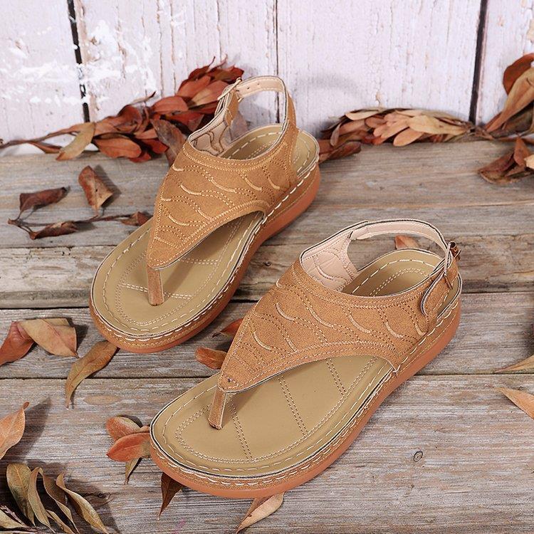 Damen Bequeme und modische Zehentrenner-Sandalen EB