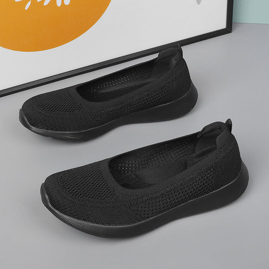 Damen Komfortable Slip-On Schuhe mit atmungsaktivem Obermaterial EB
