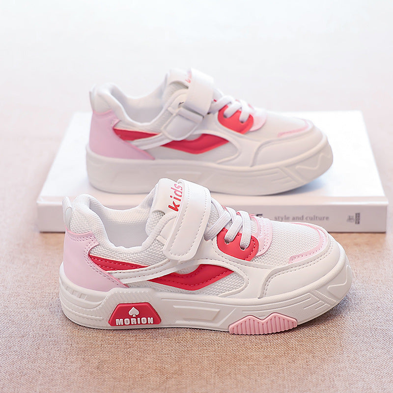 Damen sportliche Kindersneaker mit praktischen Klettverschlüssen EB