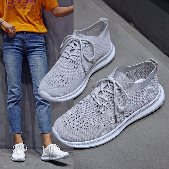 Damen Atmungsaktive und flexible Sneakers mit strukturiertem Obermaterial EB