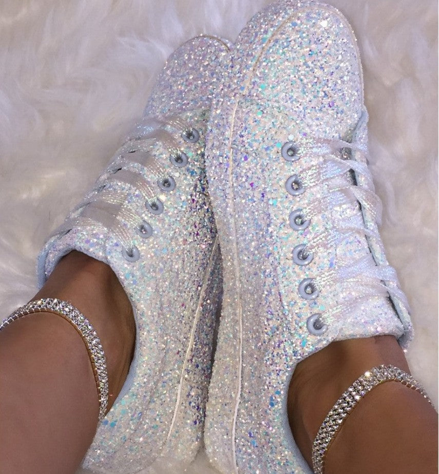 Damen Glitzernde Sneaker mit atmungsaktiver Sohle und zusätzlichem Komfort EB