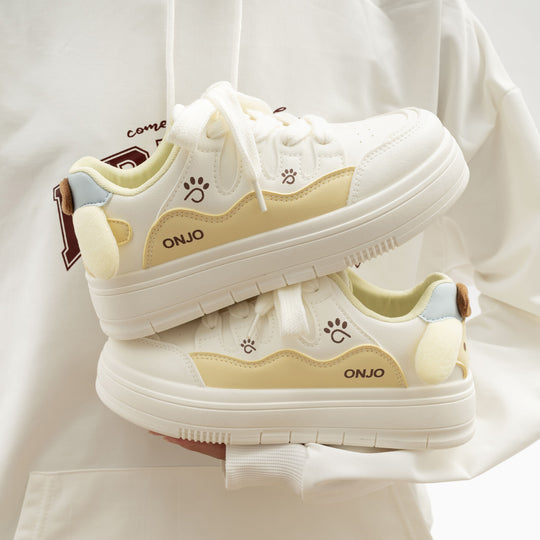 Damen Verspielte Sneakers mit kuscheliger Innenseite und tierischen Applikationen EB