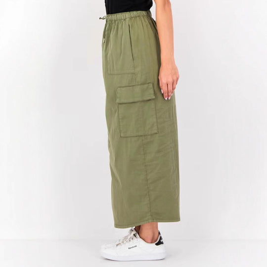 Damen Cargo-Rock mit praktischen Taschen und elastischem Bund EB
