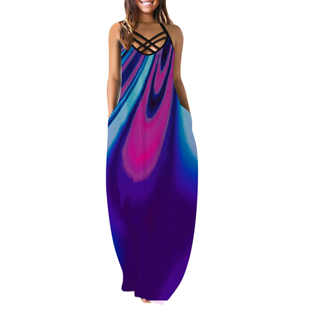 Damen Maxikleid mit trendigem Rückenausschnitt EB