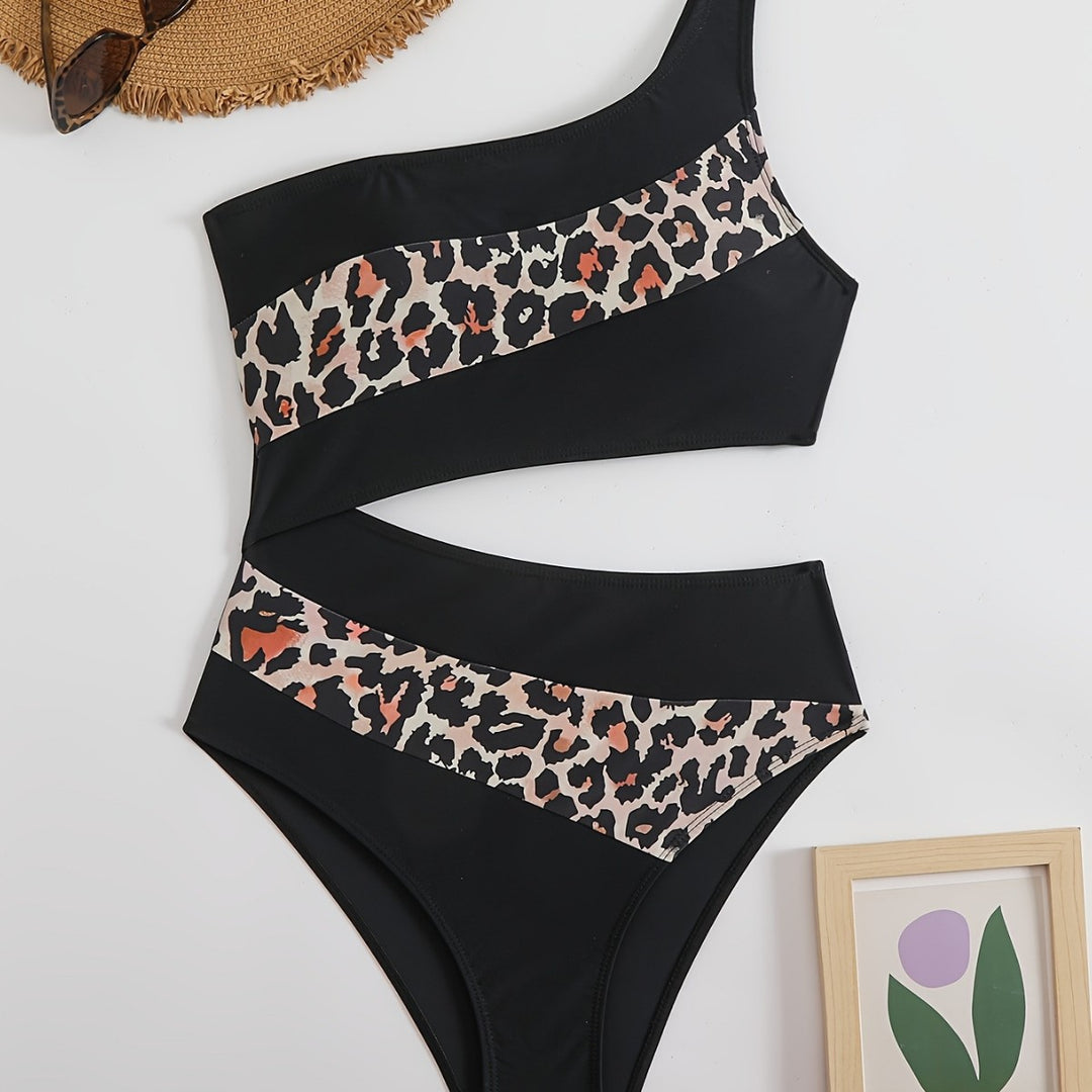 Damen Elegantes Bikini-Set mit tierischem Muster EB