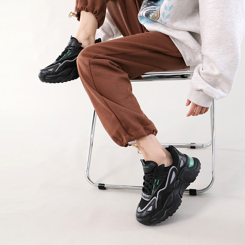 Damen Trendige Chunky Sneakers mit atmungsaktiven Mesh-Einsätzen und dämpfendem Sohlenprofil EB