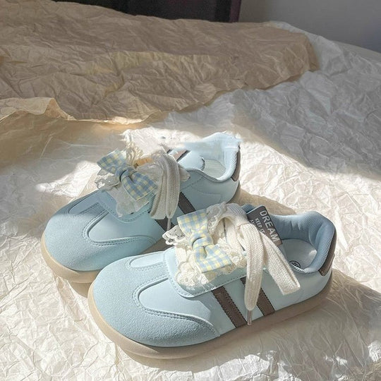 Damen Sneakers mit verspieltem Design und dekorativen Schleifen EB