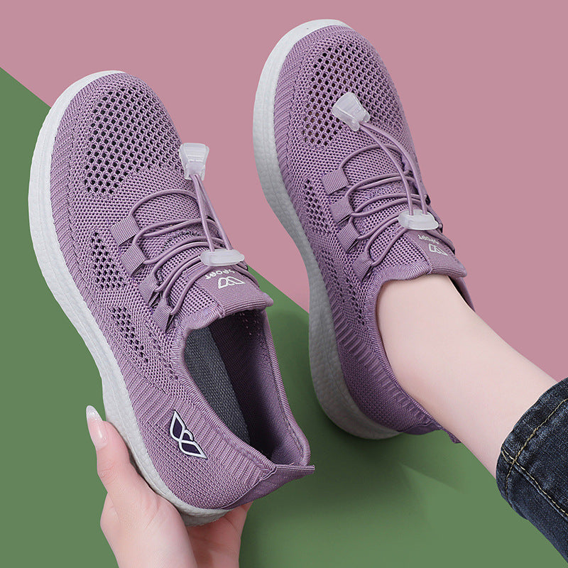 Damen Atmungsaktive Schnür-Sneaker mit flexibler Sohle EB
