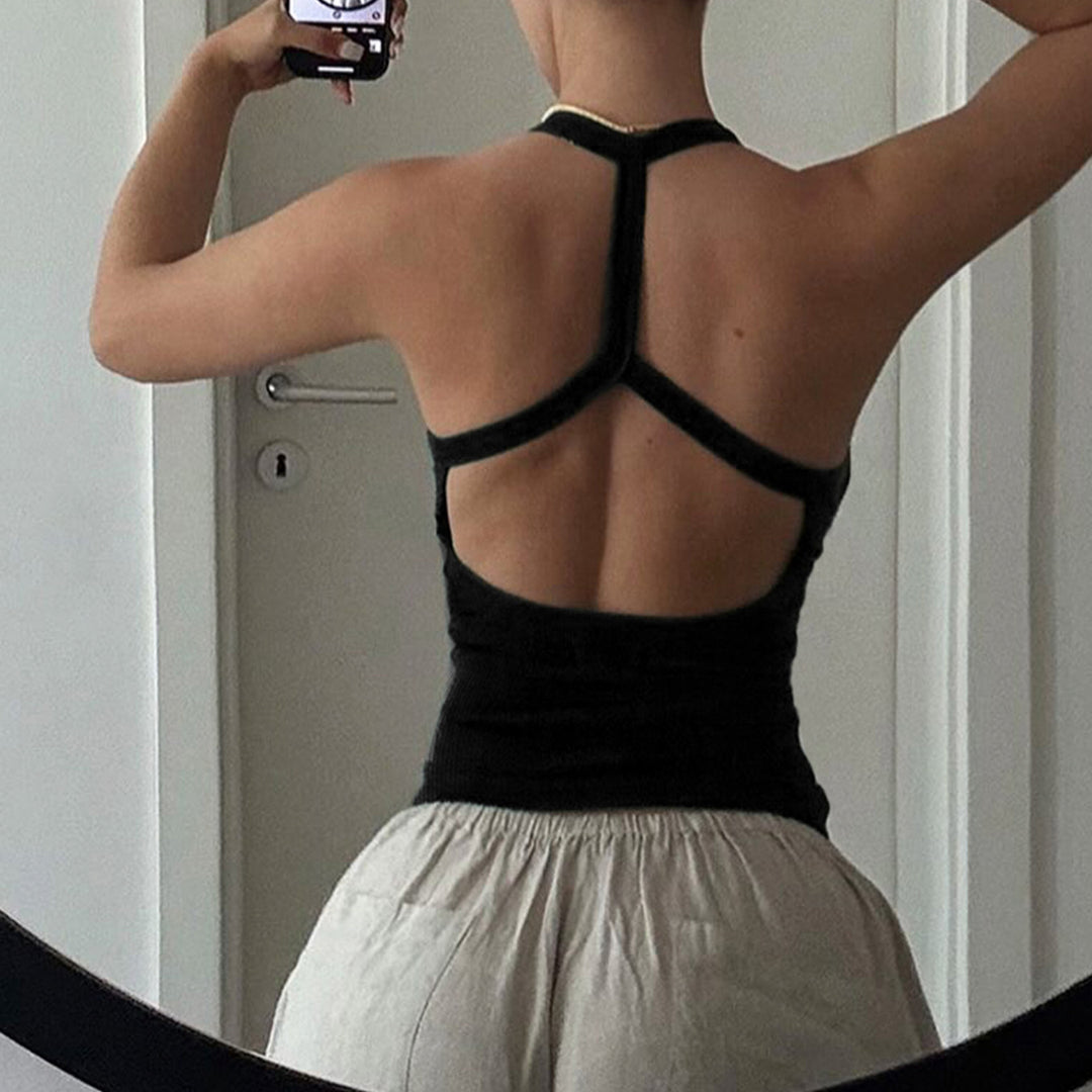 Damen Sportliches Ripp-Top mit breiten Trägern EB