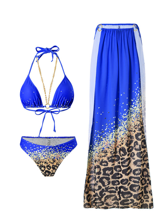 Damen Bikini-Set mit extravagantem Wickelrock und elegantem Schnitt EB