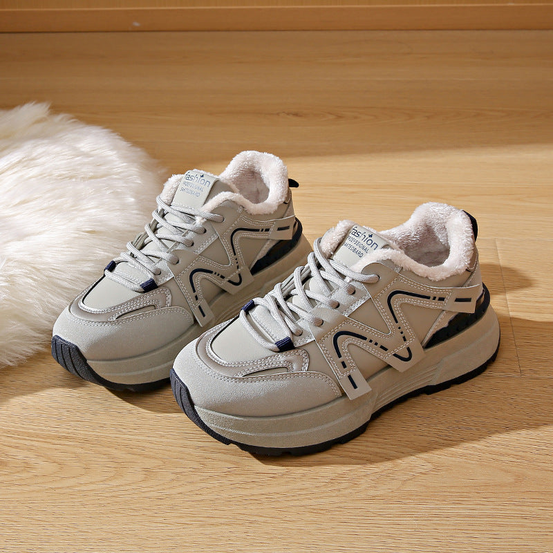 Damen Sportliche Sneakers mit bequemer Fleece-Innenausstattung EB