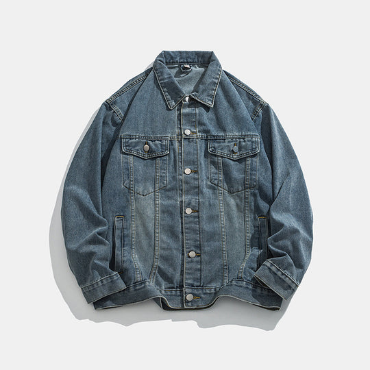 Herren klassische Denim Jacke mit schmalem Schnitt EB