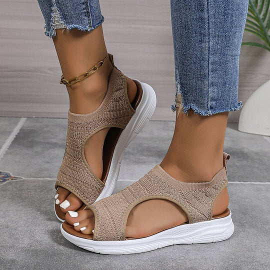 Damen bequeme Sandalen mit atmungsaktivem Obermaterial EB