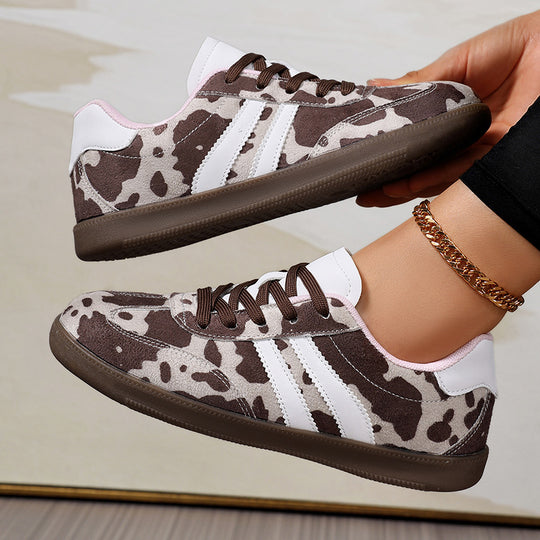Damen Sportliche Sneakers im trendigen Mustermix EB