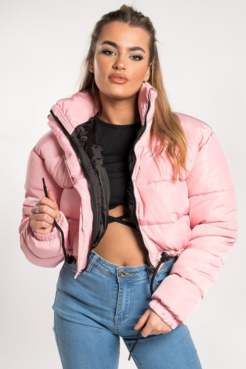 Damen stylische, kurz geschnittene Steppjacke EB