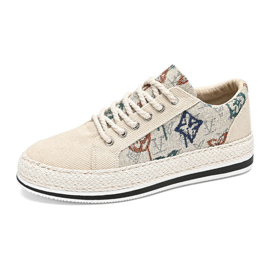 Damen Trendige und bequeme Sneakers mit geflochtenem Sohlenrand EB