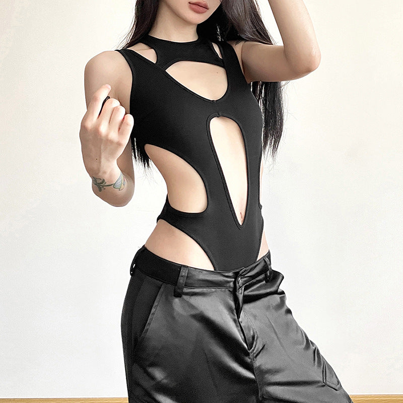 Damen sportlicher Cut-Out Badeanzug EB