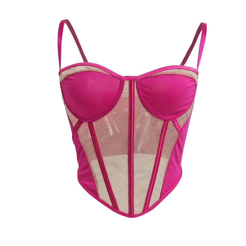 Damen figurformendes Bustier mit transparenten Einsätzen EB