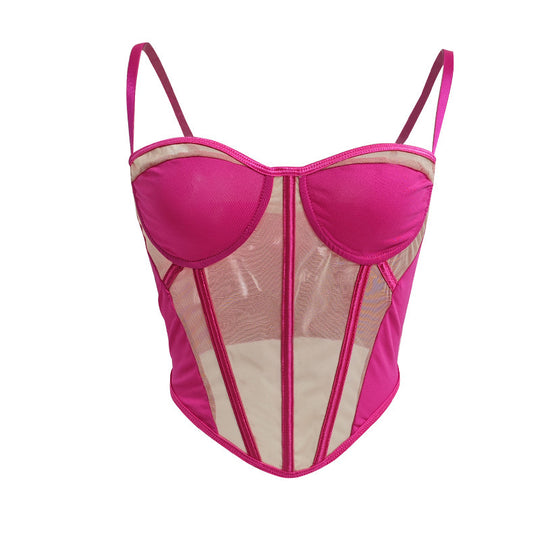 Damen figurformendes Bustier mit transparenten Einsätzen EB