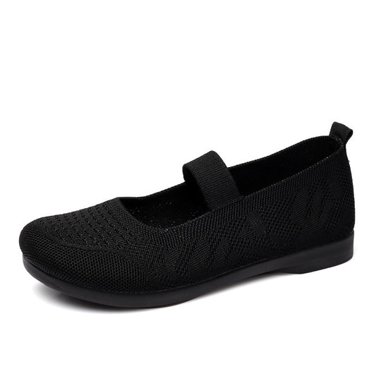 Damen Komfortable Ballerinas mit elastischem Riemen EB