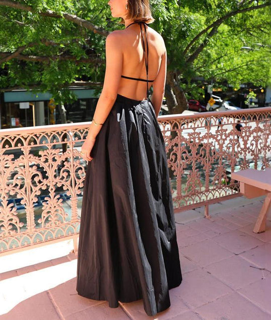 Damen Maxirock mit elegantem Wickelstil und tiefem Rückenausschnitt EB