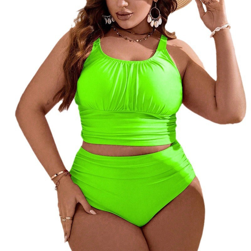 Damen Zweiteiliges Bikini-Set mit hoch taillierter Hose und schickem Oberteil EB