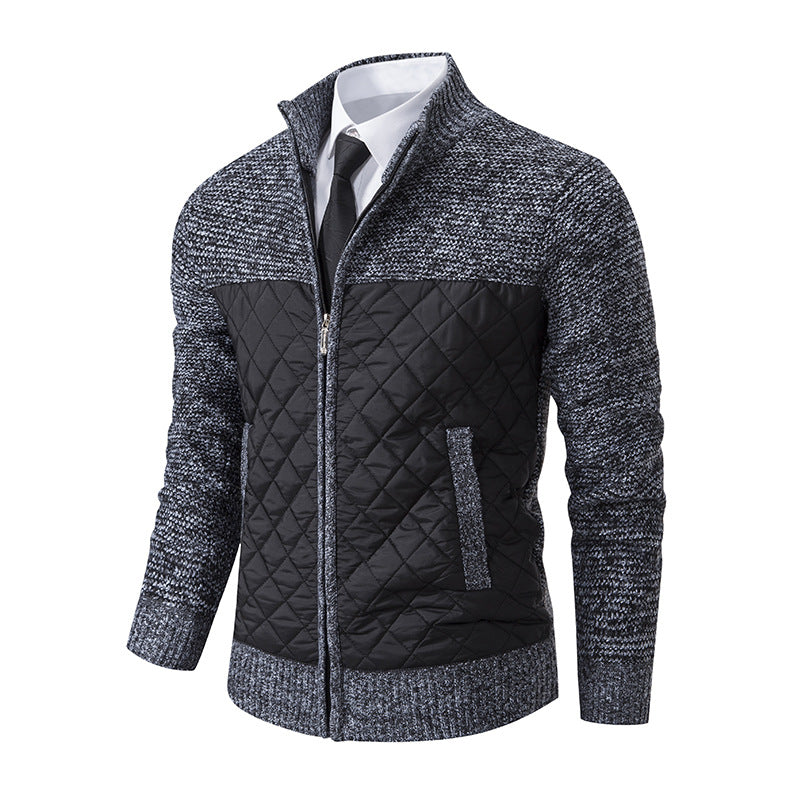 Herren gesteppte Freizeitjacke mit hochschließendem Kragen und praktischen Taschen EB