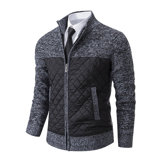 Herren gesteppte Freizeitjacke mit hochschließendem Kragen und praktischen Taschen EB