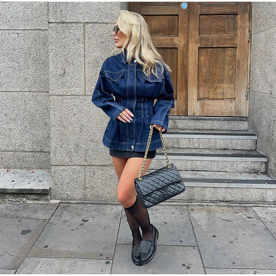 Damen modische Denim-Jacke EB