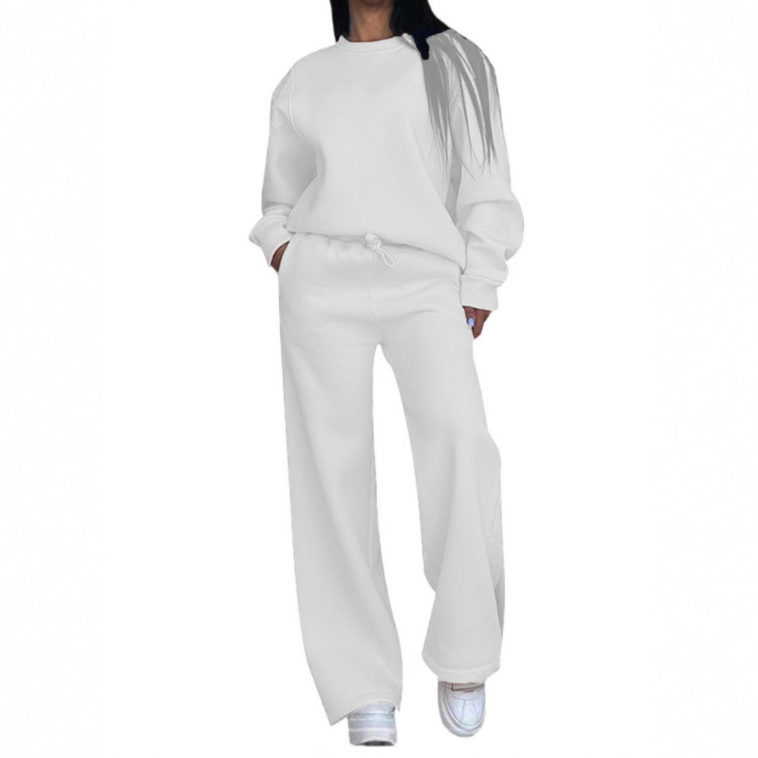 Damen nan lässiges Oversize Sweatshirt und weite Jogginghose Set EB