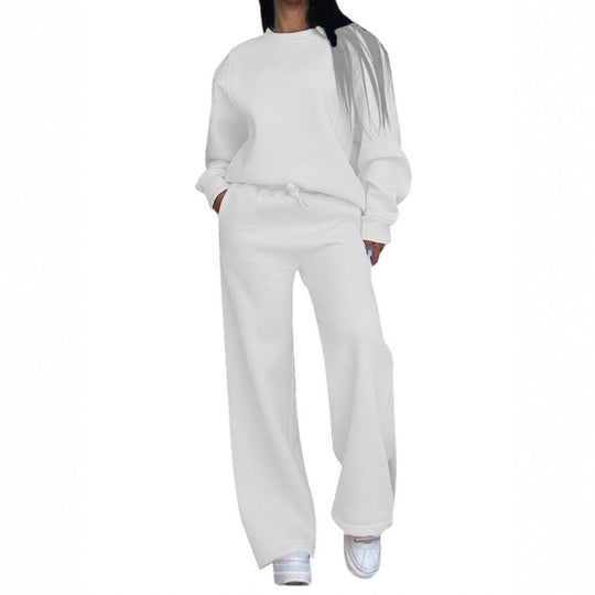Damen nan lässiges Oversize Sweatshirt und weite Jogginghose Set EB