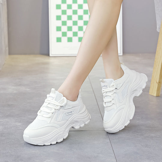 Damen Chunky Sneakers mit atmungsaktivem Mesh-Einsatz und dämpfender Sohle EB