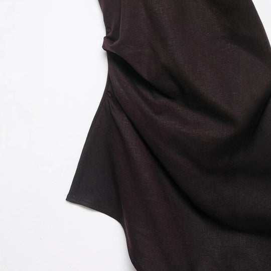 Damen asymmetrisches Top mit eleganter Drapierung EB