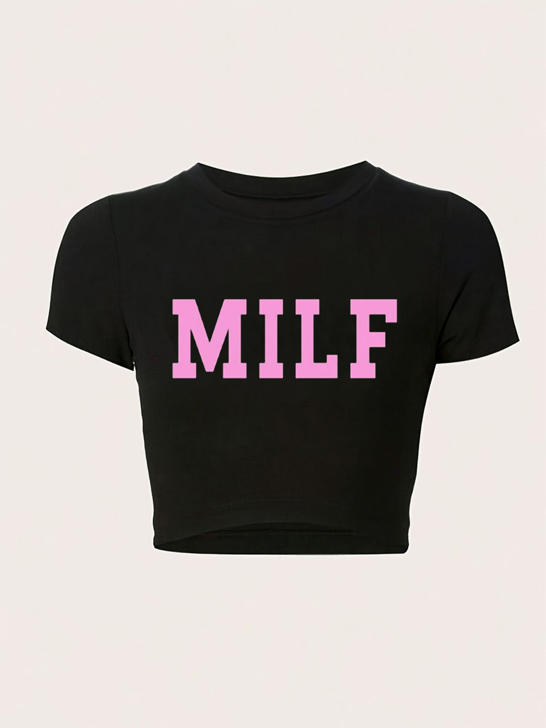 Damen Crop-T-Shirt mit auffälligem Statement-Print EB 1777452337