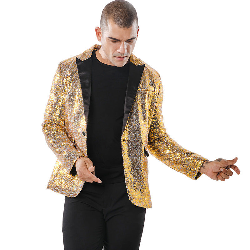 Herren Glitzernder Festtagsblazer mit elegantem Schnitt EB