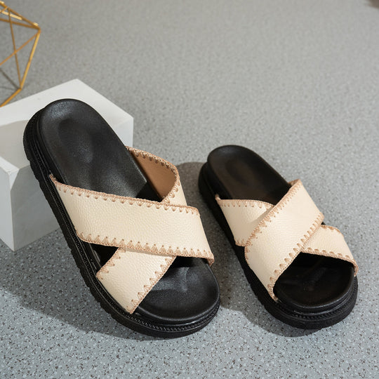 Damen Bequeme Clogs mit geflochtenem Riemendesign und ergonomischem Fußbett EB