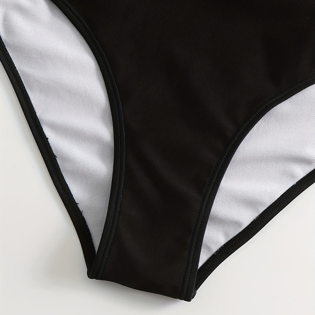 Damen Tankini Set mit verspieltem Druck und modischen Details EB