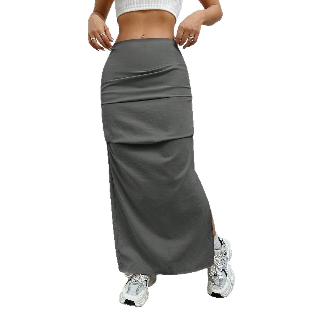 Damen Longskirt mit seitlichem Schlitz und elastischem Bund EB