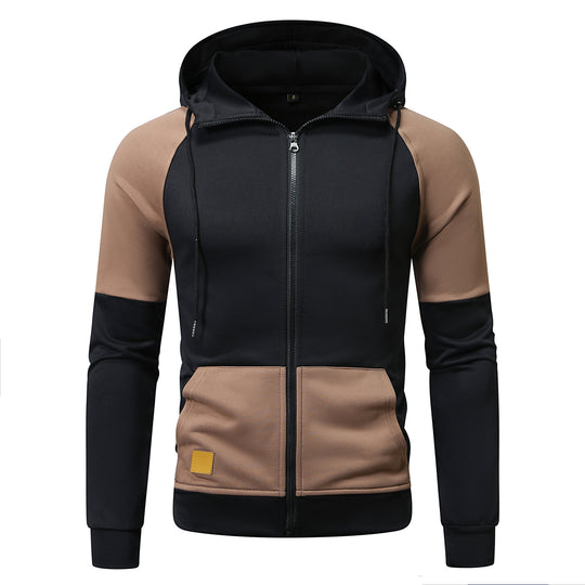 Herren sportlicher Kapuzenpullover mit einzigartigem Farbblock-Design EB