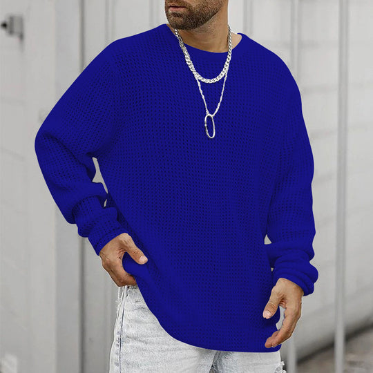 Herren Grobstrickpullover mit modernem Schnitt und kuscheligem Innenfutter EB
