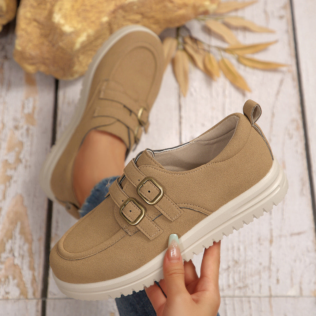 Damen Bequeme Sneakers mit verstellbaren Riemen und dämpfender Sohle EB