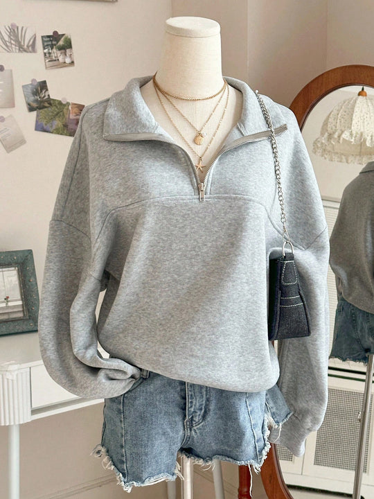 Damen Sweatshirt mit hohem Kragen EB