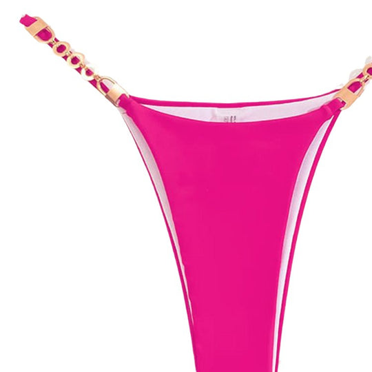 Damen Triangel-Bikini mit dekorativen Kettendetails EB