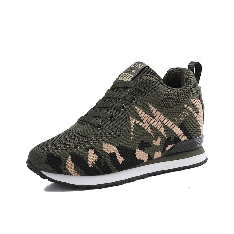 Damen Sportliche Sneakers mit Camouflage-Design und dämpfender Sohle EB