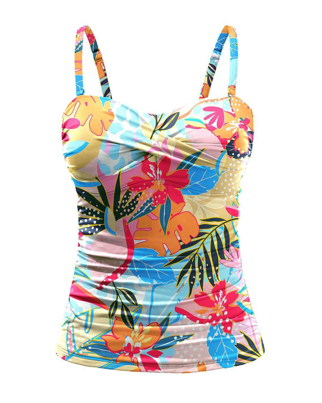 Damen Tankini mit raffiniertem Wickeldesign EB