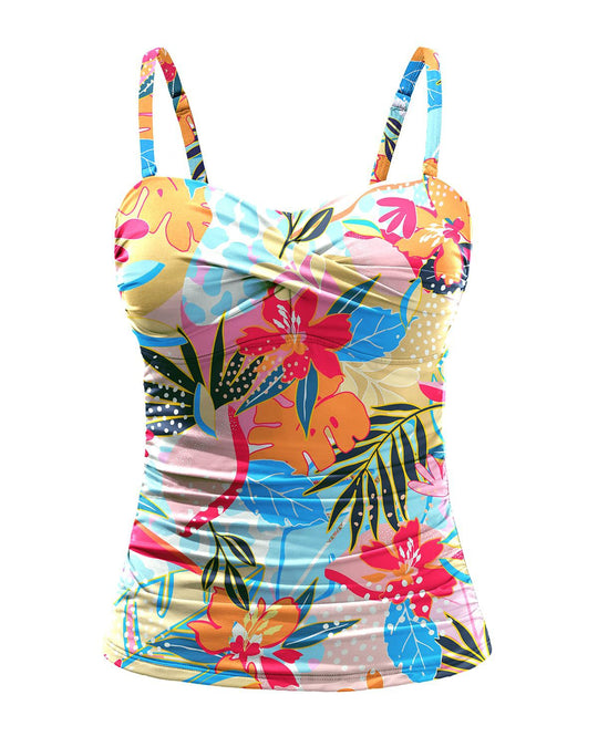 Damen Tankini mit raffiniertem Wickeldesign EB